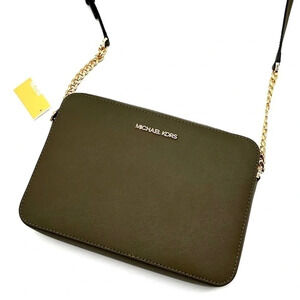 Michael Kors - Jet Set Item Crossbody Bag Olive Leather (NWT)